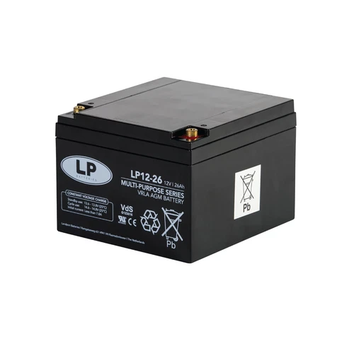 Portable Generators Cordless Equipment Battery 12V, 26 Ah VRLA AGM Technology