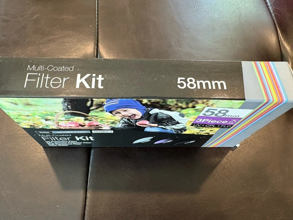 Vivitar 58mm UV, Circular Polarizer, and FLD 3-piece Filter Kit - Image 4 of 4