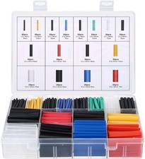580 piece shrink wrap for wiring in handy clip box multi colours 
