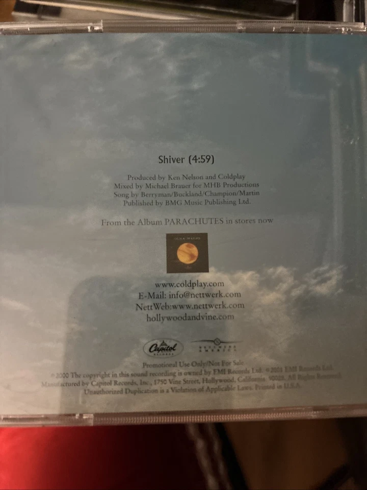 (CD) COLDPLAY - Shiver / 1 Trk / PROMO / DPRO 7087 6 15935 2 5 - Image 2 of 2