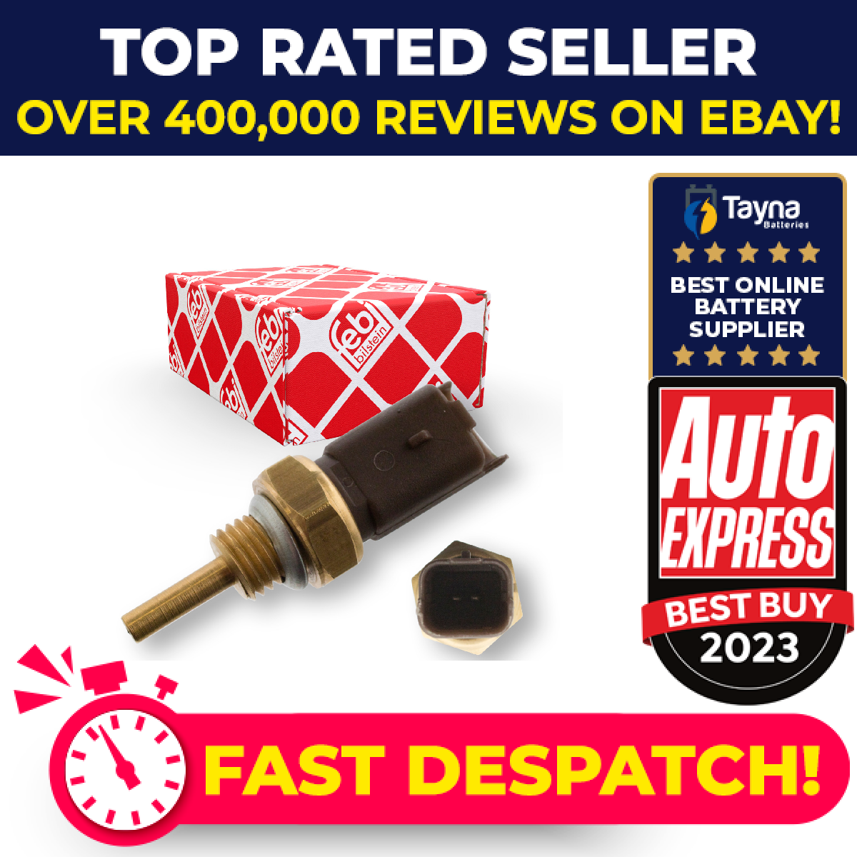 Coolant Temperature Sensor fits FIAT GRANDE PUNTO 199 1.2 1.4 2005 on Sender New