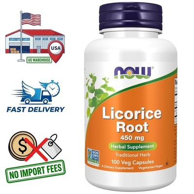 Licorice Root (Glycyrrhiza glabra) 450mg - 100 Capsules - 50 Day Supply