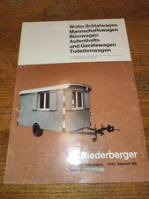 Verkaufsprospekt Bauwagen Niederberger Schweiz Holz Fahrzeugbau Dallenwil Wohnwg