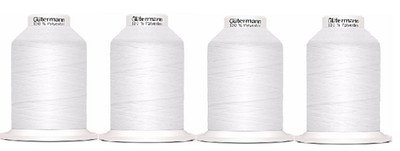 GÜTERMANN Miniking Overlock- Coverlockgarn 4 Konen à 1.000m 800 weiss