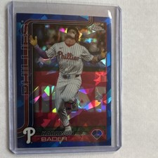 Topps 2023 Chrome Update Harrison Bader Phillies Blue RayWave Refractor USC32