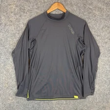 NRS Rash Guard Mens Medium Gray H2Core Stretch Swim Paddle Raft Surf Beach