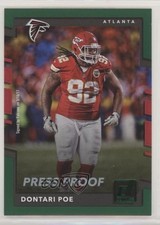 2017 Panini Donruss Press Proof Green Dontari Poe #291 xq3