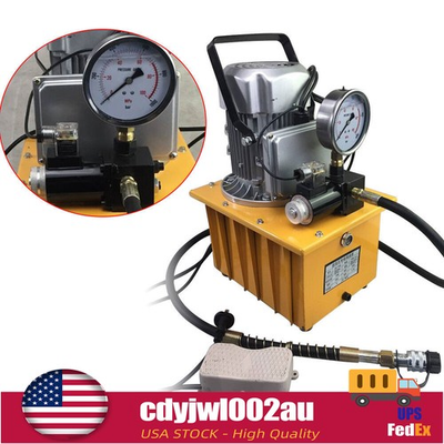 #ad #ad Electric Driven Hydraulic Pump Pedal Single Acting Solenoid Valve 110V 10000psi $329.59