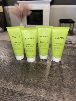 4 Elemis Superfood Facial Wash Refreshing Gel Cleanser - 1 Oz Each - Free Ship