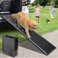 Dog Ramp, Dog Ramp for Car with Anti-Slip Surface, 63''x17.3'' Folding Pet Ra...