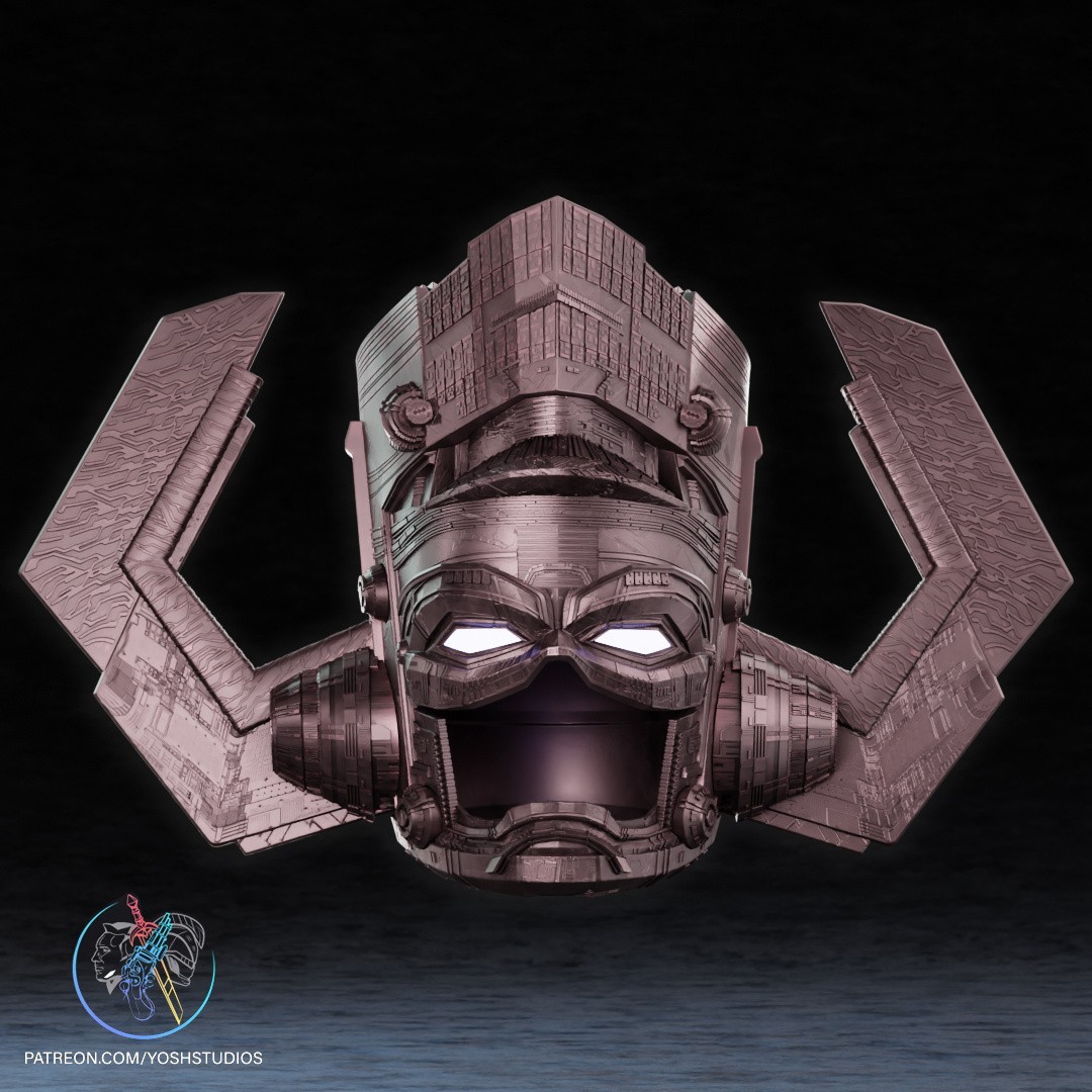 Galactus Helmet 3D Printed GREY PLA+ UNFINISHED  24" head size READ BELOW
