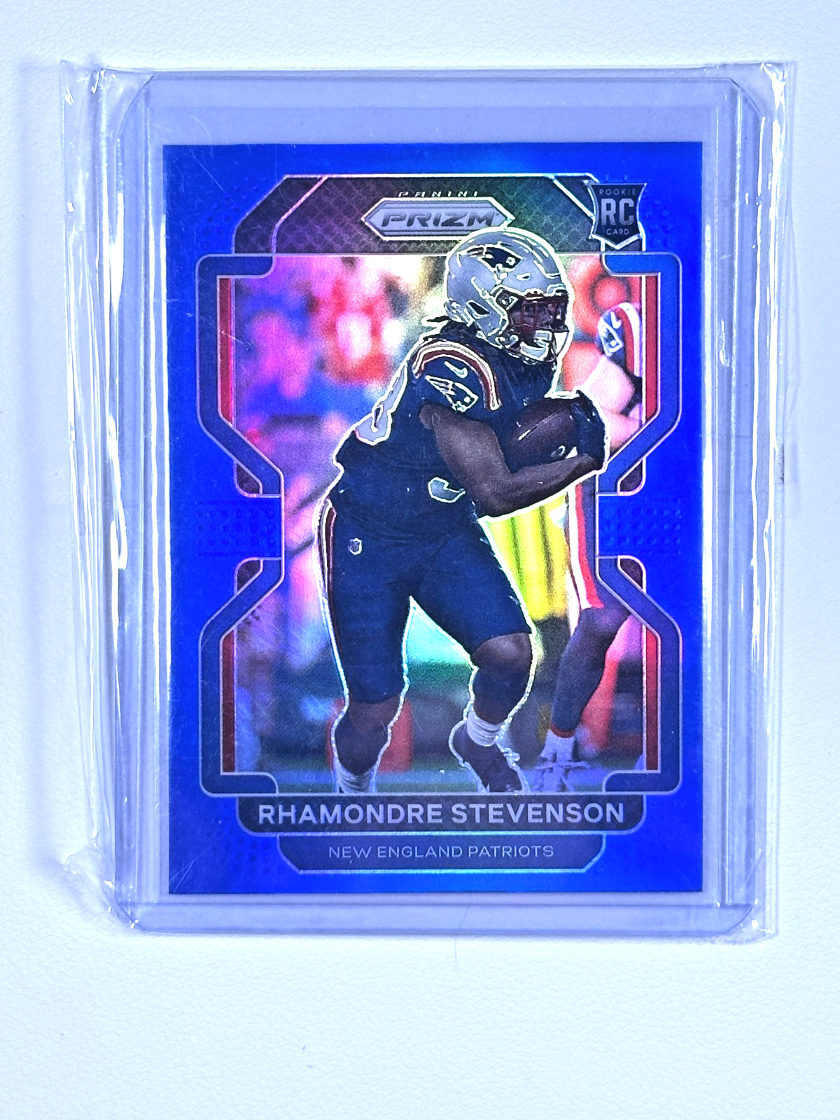 2021 Panini Prizm Rhamondre Stevenson #367 Blue Prizm Retail SSP Rookie