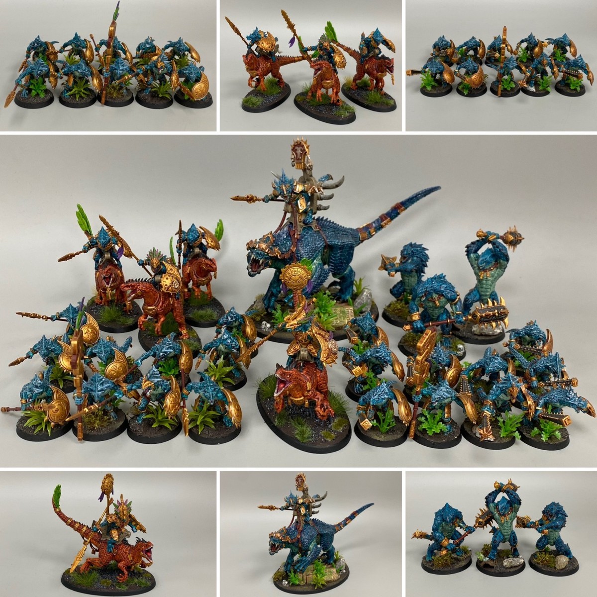 1 LIZARDMEN SERAPHON ARMY/FORCE WARHAMMER AOS PAINTED SAURUS