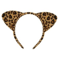 Cheetah Ears Headband Adult Women Men, Realistic Leopard Ears Head Band,