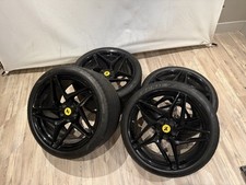 20 FERRARI F8 RIMS TIRES FACTORY OEM 861242 861252 TRIBUTO GENUINE BLACK