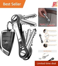 Compact Aluminum Key Holder 14 Keys Pocket Organizer Minimalist Men Women