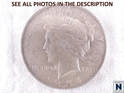 NobleSpirit } 1924 Silver Peace Dollar Very Fine