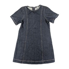 Old Navy Denim Shift Dress Women Petite Medium Dark Wash Mini Western Cottage