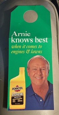 PGA Arnold Palmer Golf - Arnie Knows Best Rare Pennzoil Motor Oil Advertisement