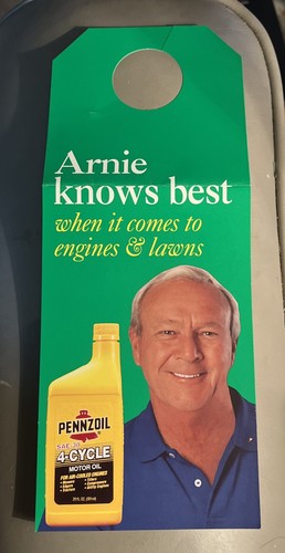 PGA Arnold Palmer Golf - Arnie Knows Best Rare Pennzoil Motor Oil Advertisement