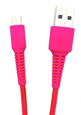 10ft Micro USB Data Cable PINK