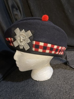 WWII Scottish Glengarry Hat Bonnet Beret Highland Light Infantry 7.25/60 Vintage