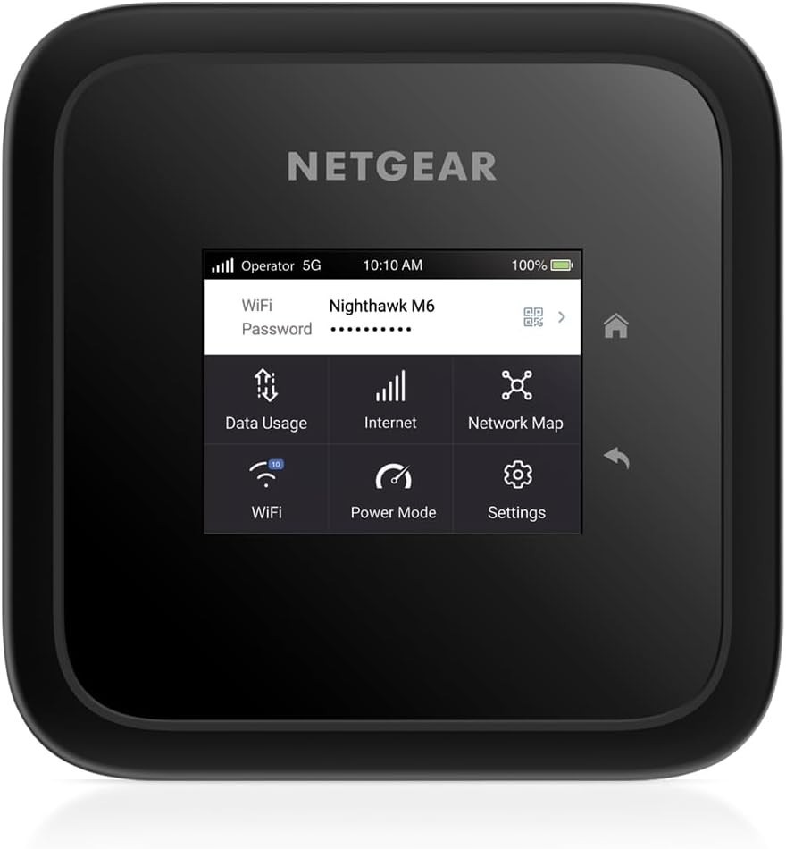 NETGEAR Nighthawk M6 5G WiFi 6 Hotspot MR6110 Router Unlocked 32 Devices Black