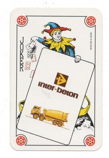 RARE MODERN "Carta Mundi Cement Mixer Inter Beton" JOKER Play Card #11