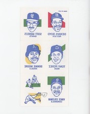1986 Topps Tattoos Tom Brunansky Tim Wallach Frank Viola Glenn Davis Ron #16 0hr