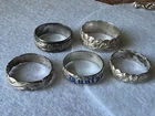5 Hawaiian Heritage Sterling Silver 925 Rings Kuuipo Sweetheart Size 9-11.5