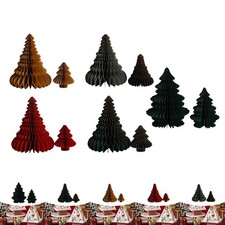 2x Paper Christmas Tree Ornament Christmas Desk Decoration for Shelf Winter