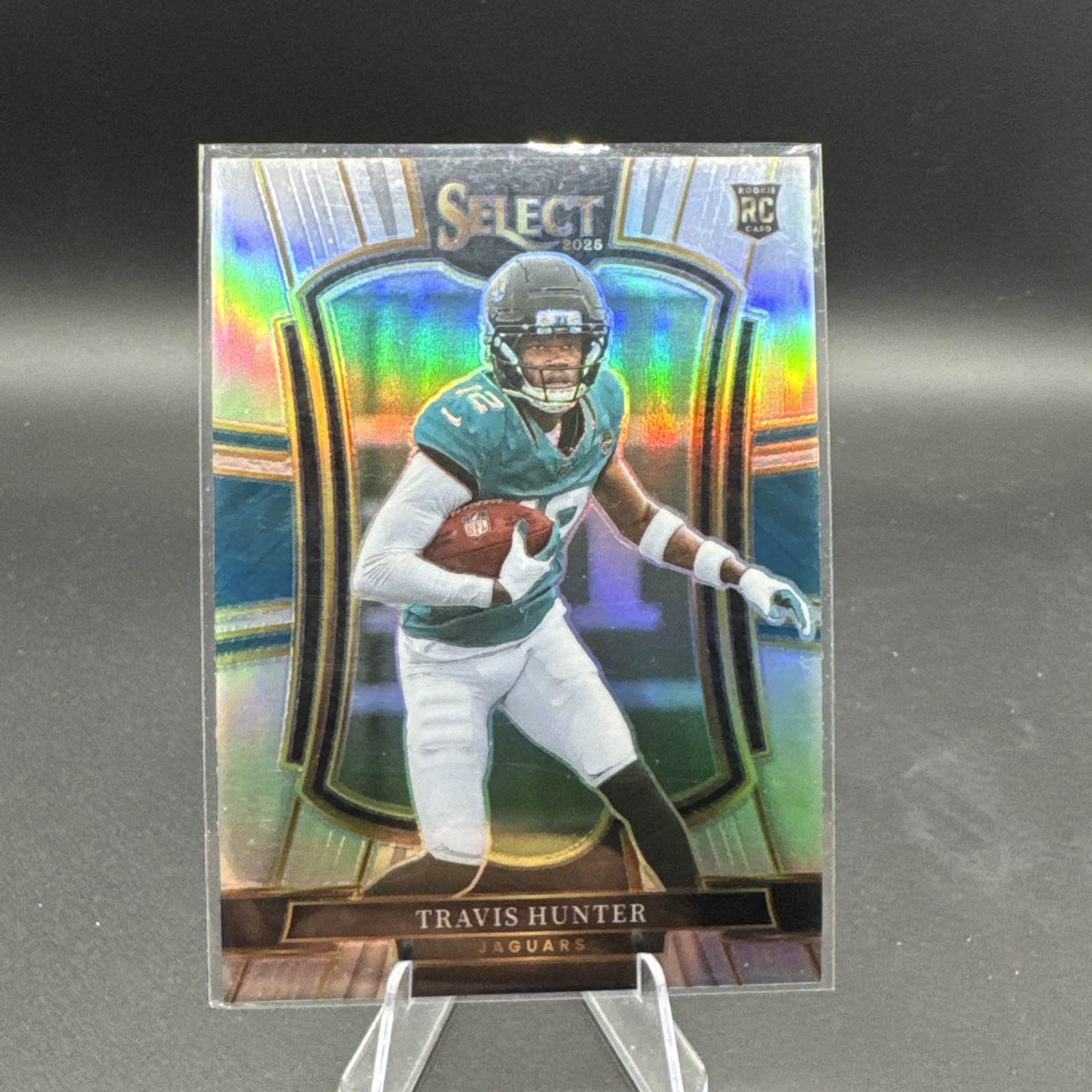 2025 Panini Select - Premier Level Travis Hunter #128 Silver Prizm (RC)