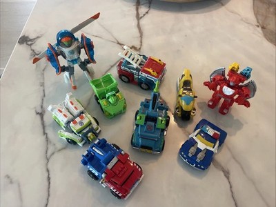 EUC Hasbro Transformers Playskool Heroes Rescue Bots Lot of 9 Toys