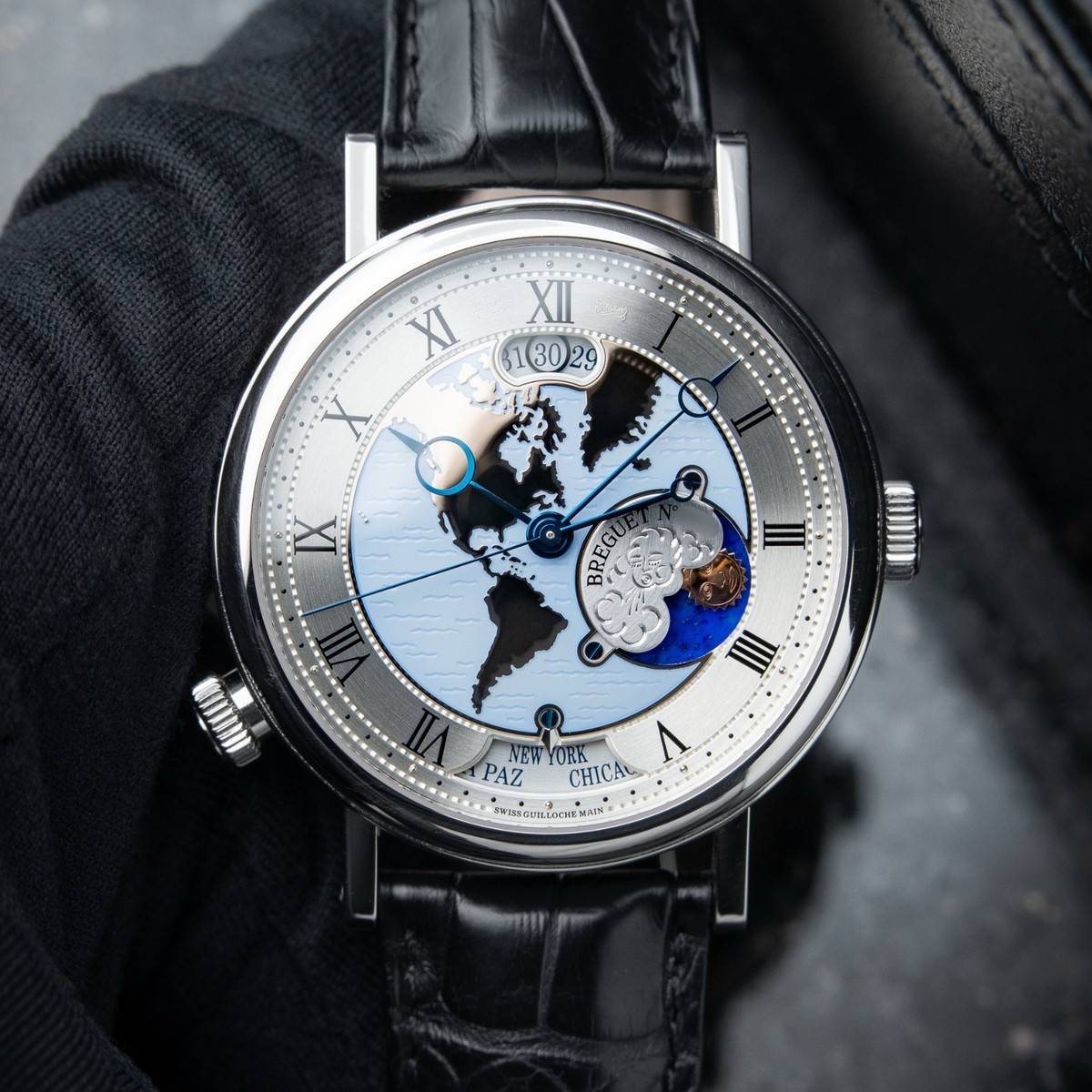 Breguet Marine Chronograph Rose Gold Wrist Shots Breguet