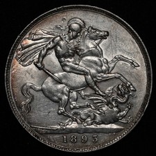 Great Britain Victoria Silver Crown 1893 LVI