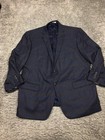Joseph Abboud Suit Jacket Mens Size 52 Long Blue Brown Plaid 2 Button