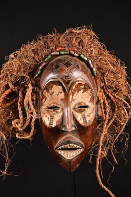 アンゴラ共和国 チョクウェ族 ムカンダ マスク 34 A Primitive African Chokwe Mask DR Congo | eBay