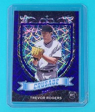 2021 Panini Chronicles Crusade Blue Velocity #9 Trevor Rogers Baseball Card B