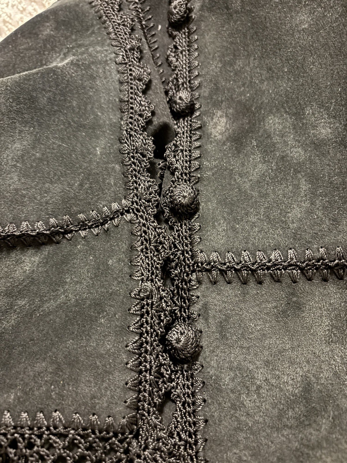 Suede Essentials Black Cropped Jacket Cardigan - image 6