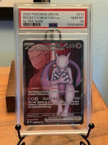 Pokémon TCG Team Rockets Mewtwo EX 213/182 Full Art Destined Rivals PSA 10