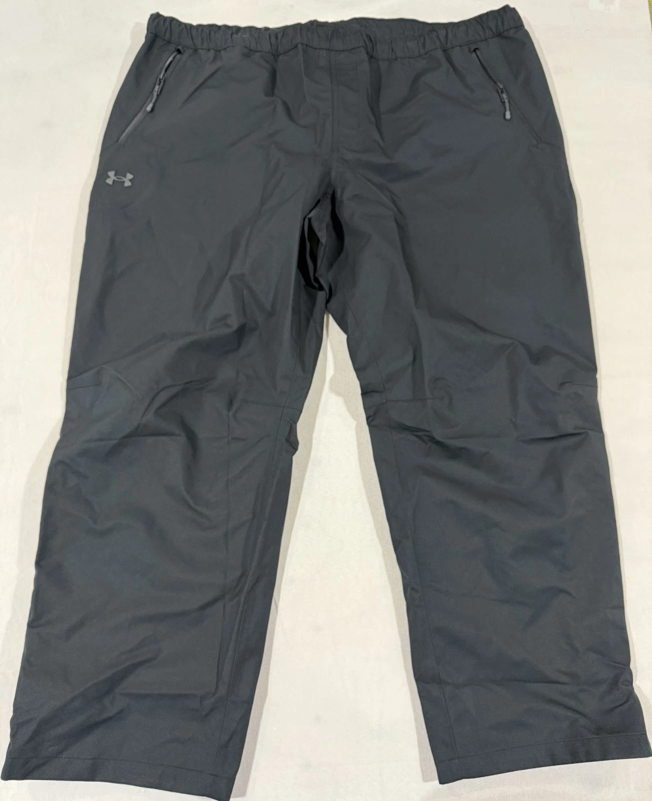 Under Armour Stormproof Lined Rain Pants Black Men’s 3XL 1369255-001 NWT $130