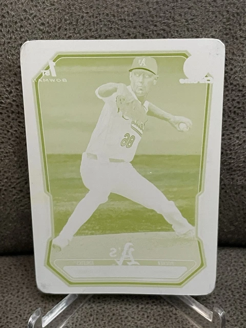 🔥Braden Nett 2026 Bowman Chrome 1st Bowman Yellow Printing Plate 1/1 Athletics