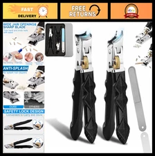 Long Handle Toenail Clippers for Seniors, Wide Jaw 180° Slanted Nail Cutter, Hea