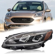 LH Driver Side For 2020-2022 Ford Escape Halogen Headlight Assy w/Bulb FO2502395