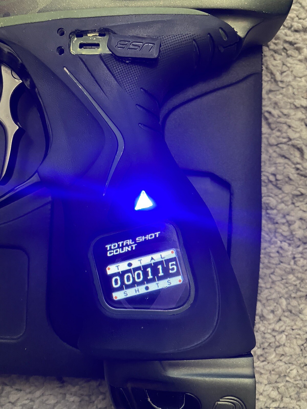 Used Dye M3 Plus Electronic Paintball Marker Gun with Case Woodland