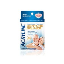 Denture Reliner 2 Applications Zinc-Free Formula Temporary Aid Secure Snug Fit