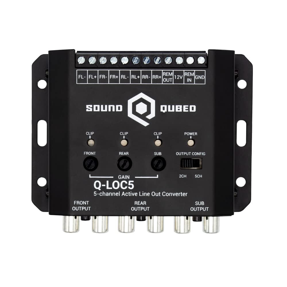 Compact High to Low Signal Converter - 5-Channel for Car Audio Amplification
