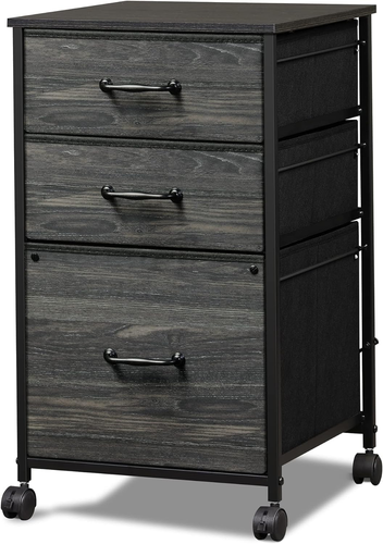Mobile File Cabinet, Rolling Printer Stand with 3 Drawers, Fabric Vertical Filin - Picture 10 of 12