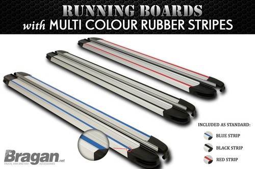 SILVER Running Boards For 2002 - 2014 Renault Trafic LWB Aluminium Multi Colour - Picture 2 of 12