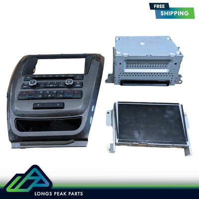 2010-2012 Ford Fusion OEM Front Radio Face Navigation Unit Screen CD Changer Set
